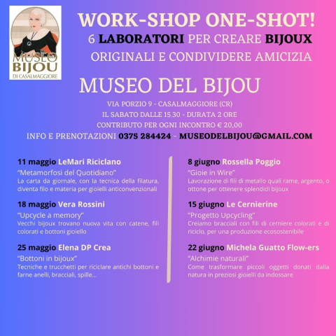 6 workshop al Museo del Bijou
