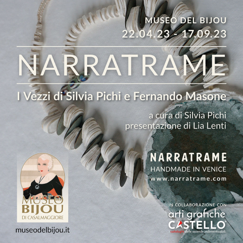 NARRATRAME al Museo del Bijou i gioielli in carta cotone di Silvia Pichi e Fernando Masone